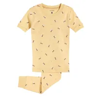 Bees Print Pajamas Set 2-7y