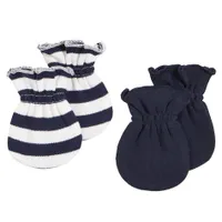 Navy Striped Mittens - 2 pack