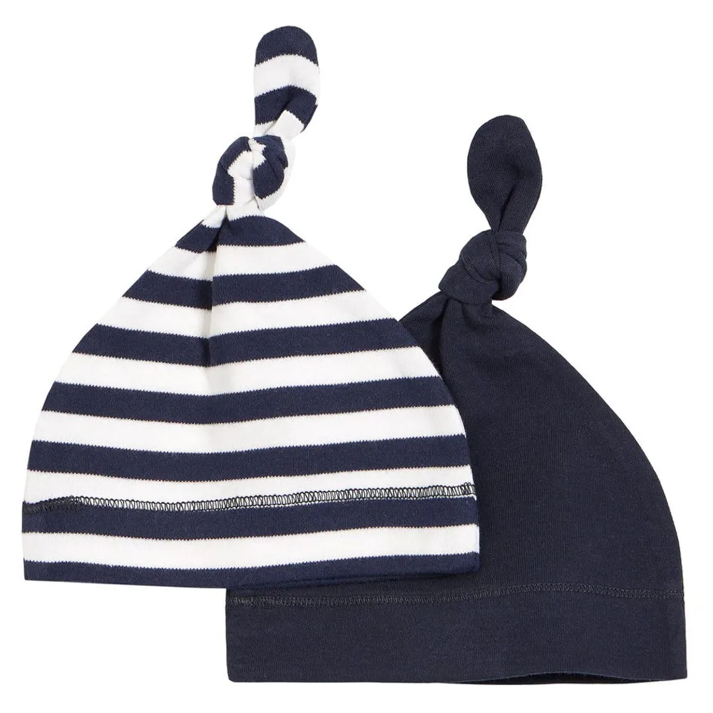 Navy Stripe Beanies - 2 pack