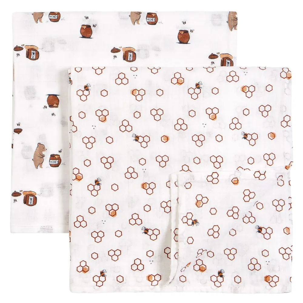 Honey Bear Swaddles - 2 pack