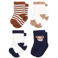 Bear 4 pack Socks 0-6m