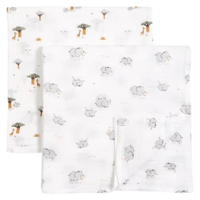 Elephant Swaddles 2 pack