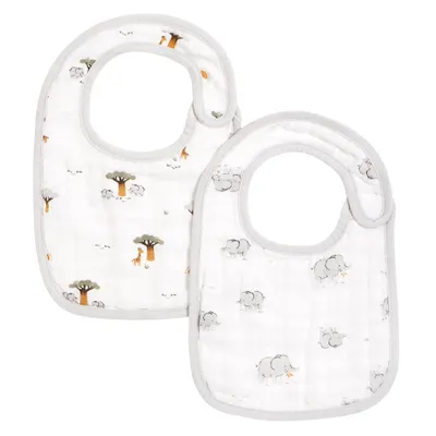 Elephant Bibs 2pk 0-3m