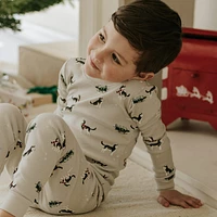 Holiday Huskies PJ Set 2-7y