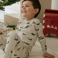 Holiday Huskies PJ Set 2-7y