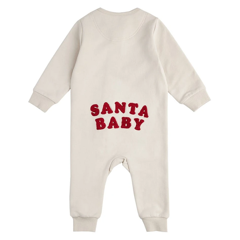 Santa Baby Fleece Playsuit 12-24m