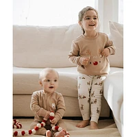 Reindeer Fleece Playsuit 12-24m