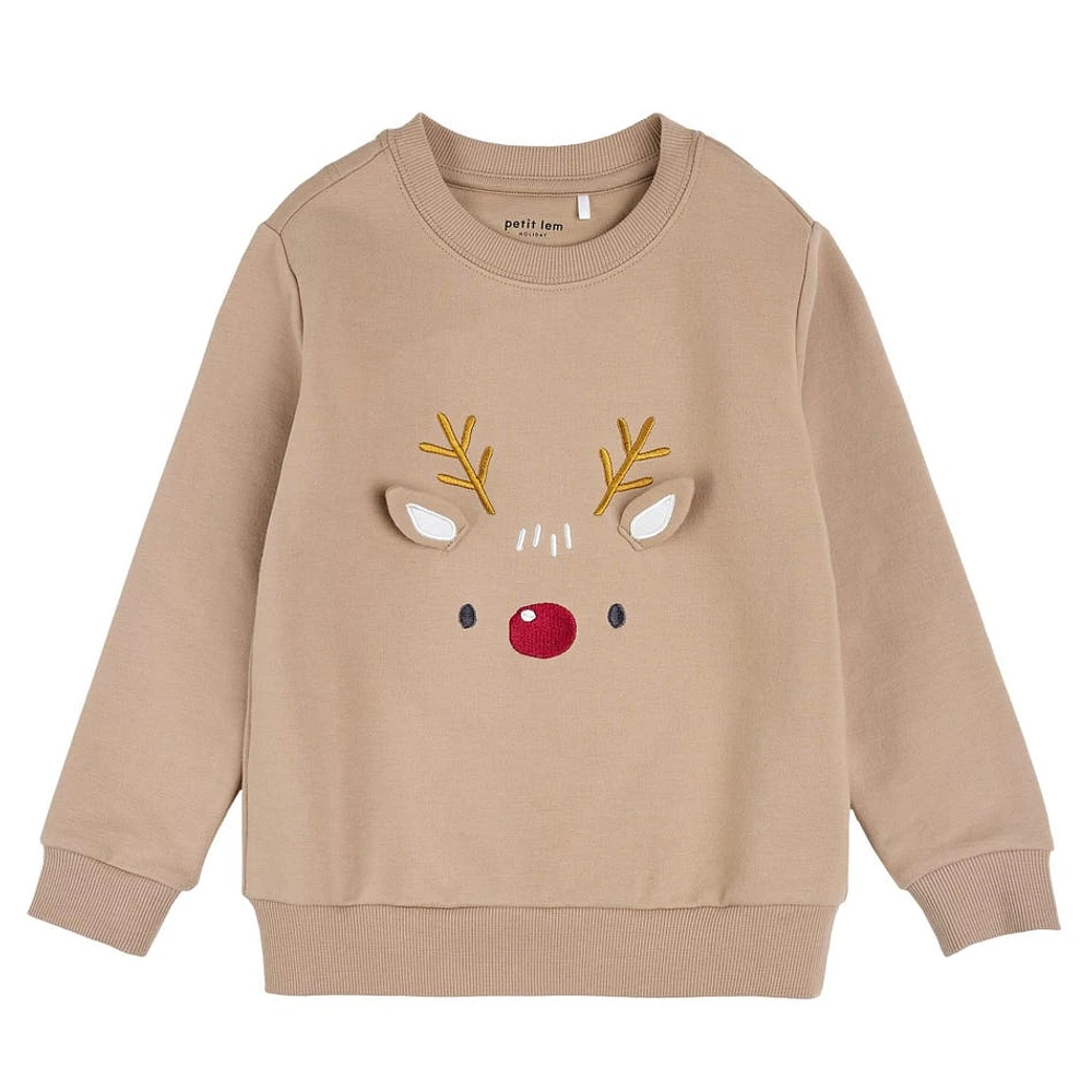 Reindeer Fleece Sweatshirt 2-6y