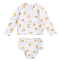 Lemon Print Long Sleeves UV Rashguard Set 6-24m