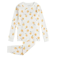 Lemon Print Pajamas Set 8-14y