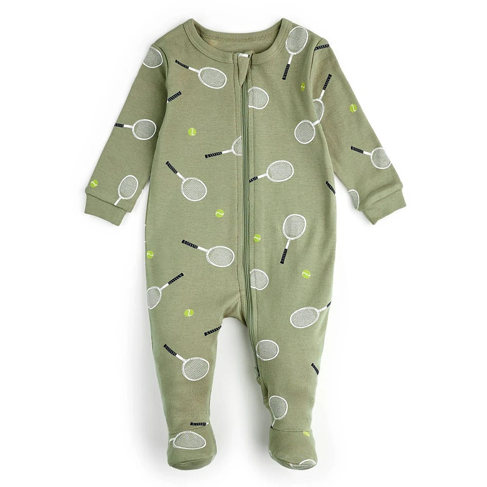 Tennis Print Sleeper 0-24m