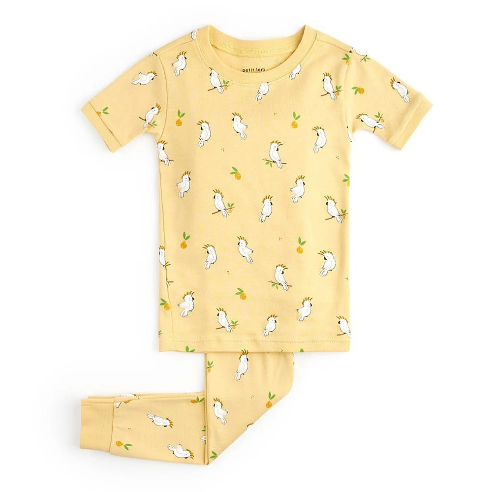 Cockatoo Print Pajamas Set 2-7y