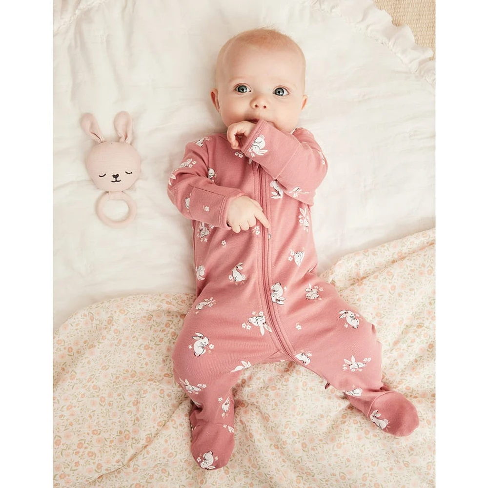 Bunnies print Pajamas 0-12m