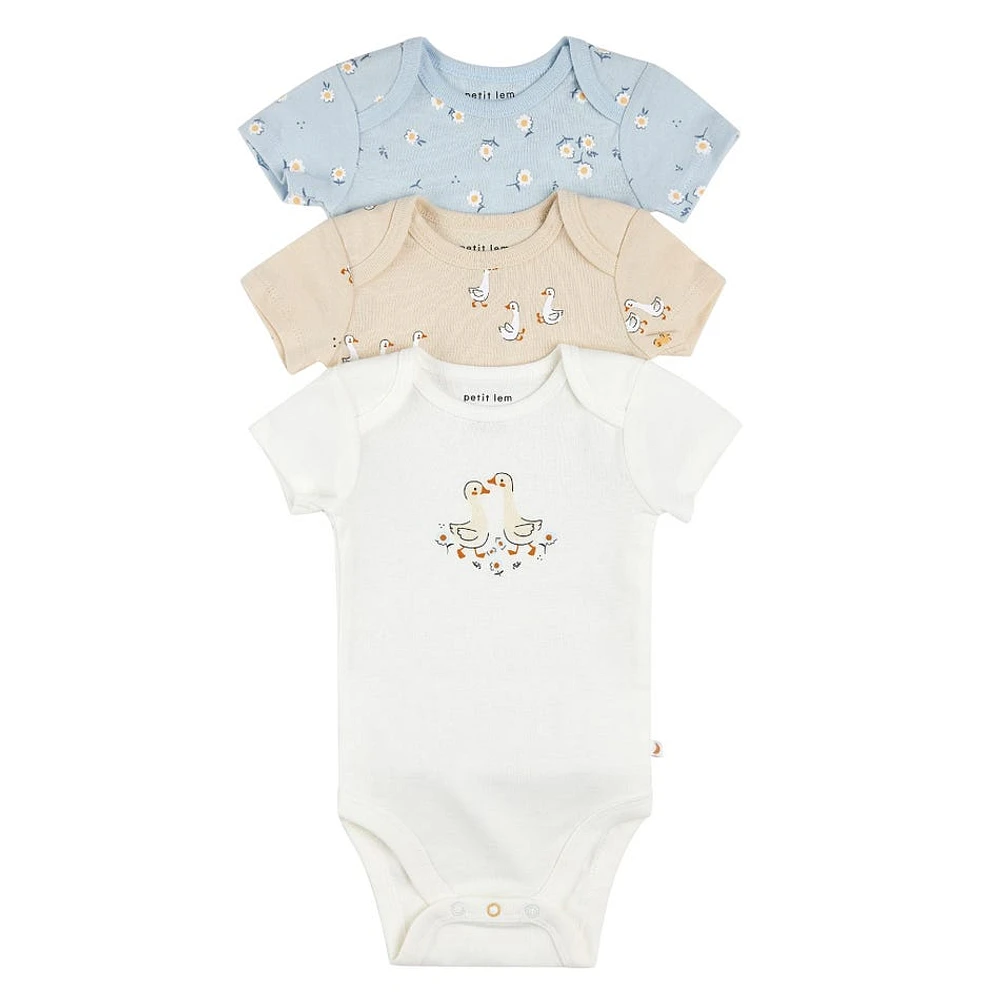 Ducks 3 Pieces Bodysuit Set 0-12m