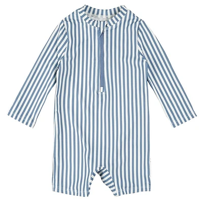 Striped UV Long Sleeves Swimsuit 0-24m