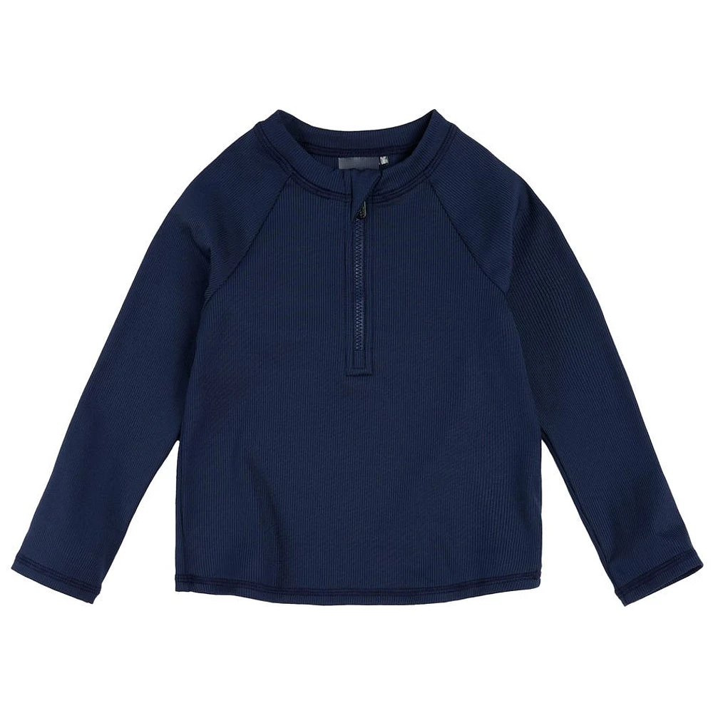 Navy Long Sleeves Rashguard 2-7y