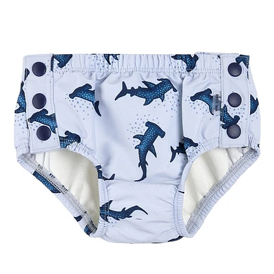 Sharks Swim Diaper 6-18m