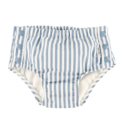 Blue Striped Swim Diaper 6-18m