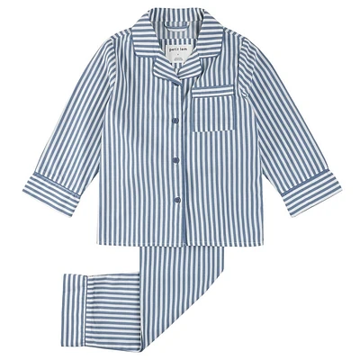 Striped Poplin PJ Set 2-7y