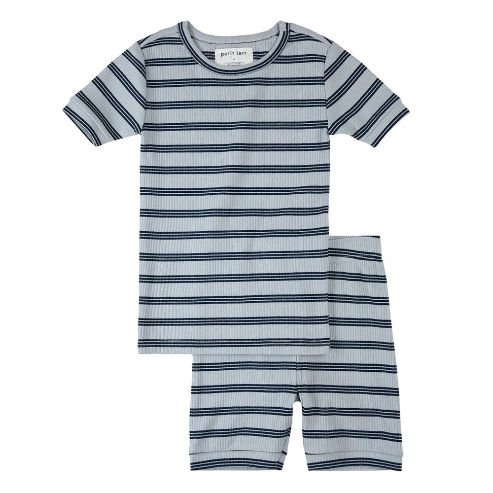 Blue Striped Pajamas 2-7y