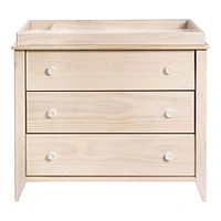 Sprout 3-Drawer Changer Dresser - Washed Natural / White