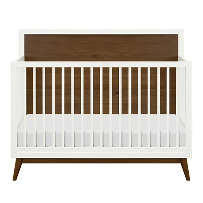 Palma Mid-Century 4-in-1 Convertible Crib with Toddler Bed Conversion