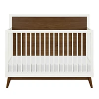 Palma Mid-Century 4-in-1 Convertible Crib with Toddler Bed Conversion