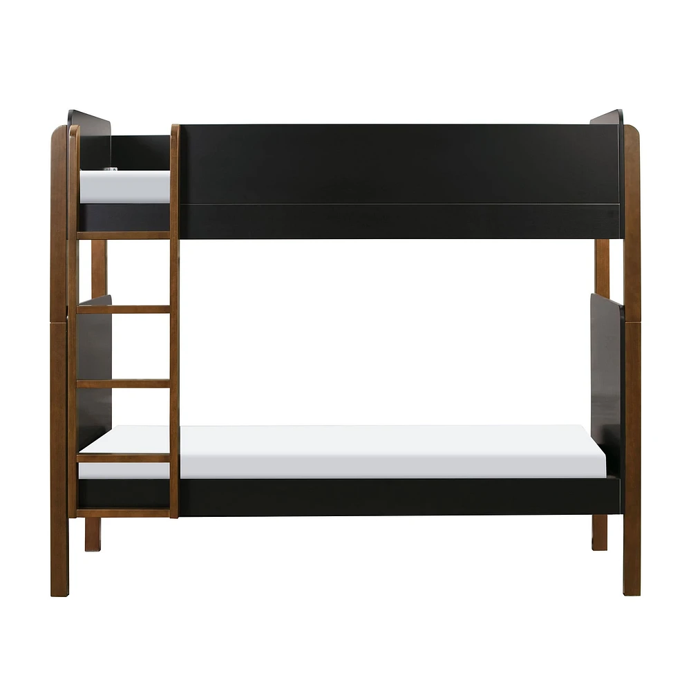 TipToe Bunk Bed - Black / Walnut