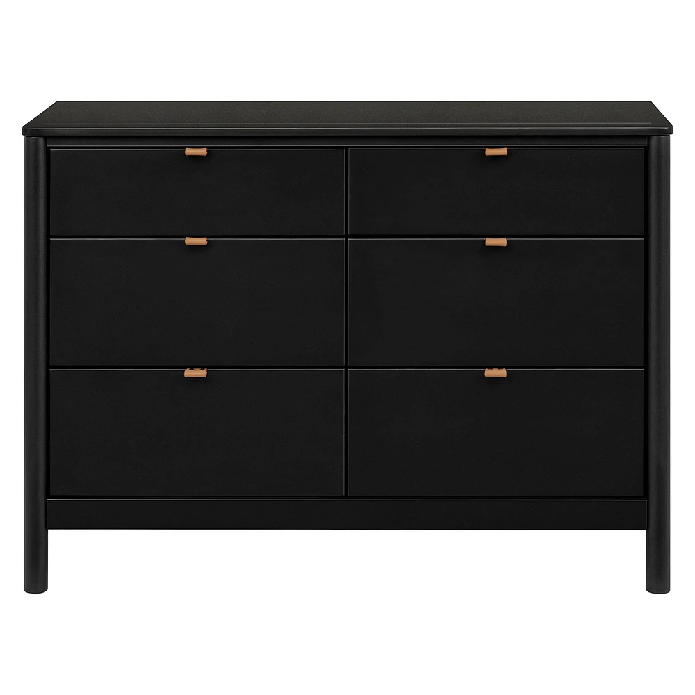 Bondi 6-Drawer Assembled Dresser - Black