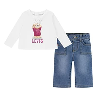 Two Pieces Tee & Cargo Pants Set 12-24m