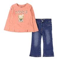 Ensemble 2 Pièces Tshirt & Jeans 2-4ans