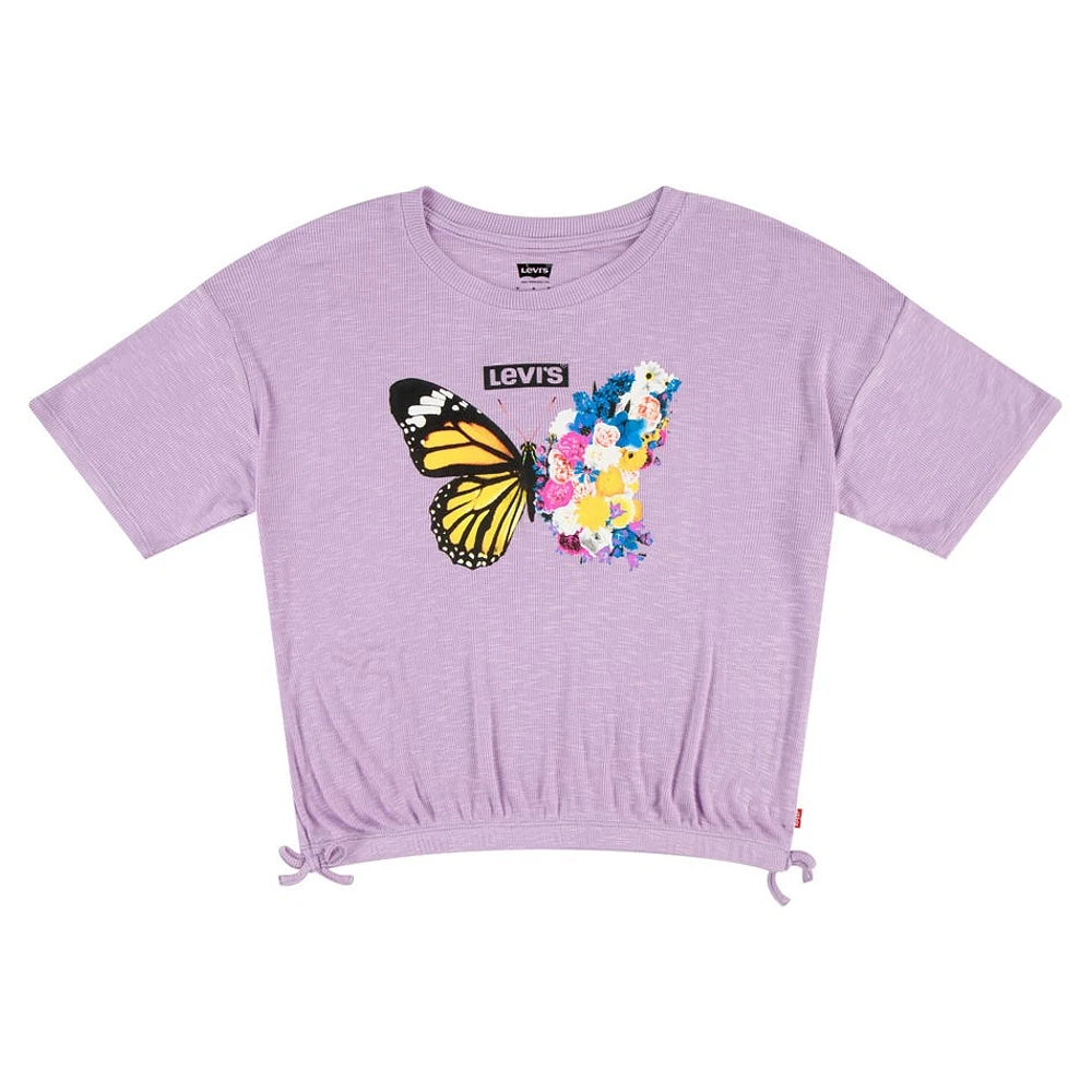 T-Shirt Papillon Fleurs 4-6x