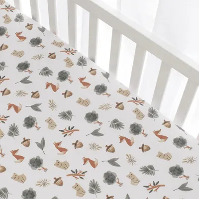 Crib Fitted Sheet - Forest Retreat