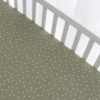 Crib Fitted Sheet - Olive Spots