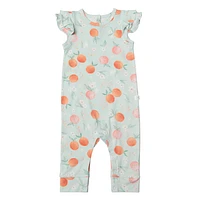 Peaches Ruffle Romper 0-24m