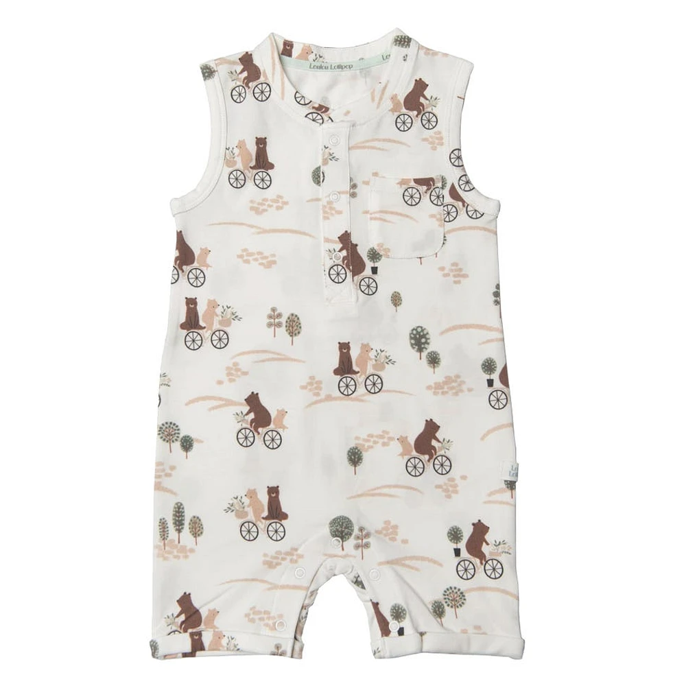 Bears Bikes Short Romper 0-24m