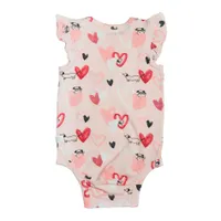 Pink Pup Ruffle Bodysuit 0-24m