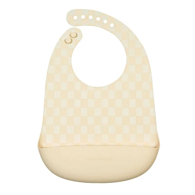 Silicone Bib - Neutral Checkerboard