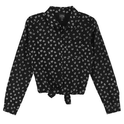 Flora Knotted Long Sleeves Shirt 7-14y