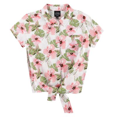 Beach Hibiscus Shirt 7-14y