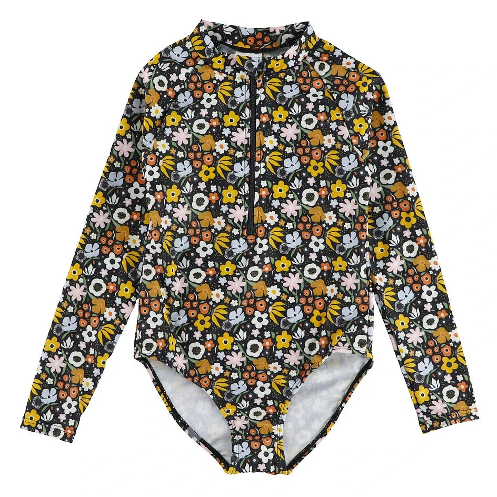 Retro Flowers AOP Swimsuit2-14y