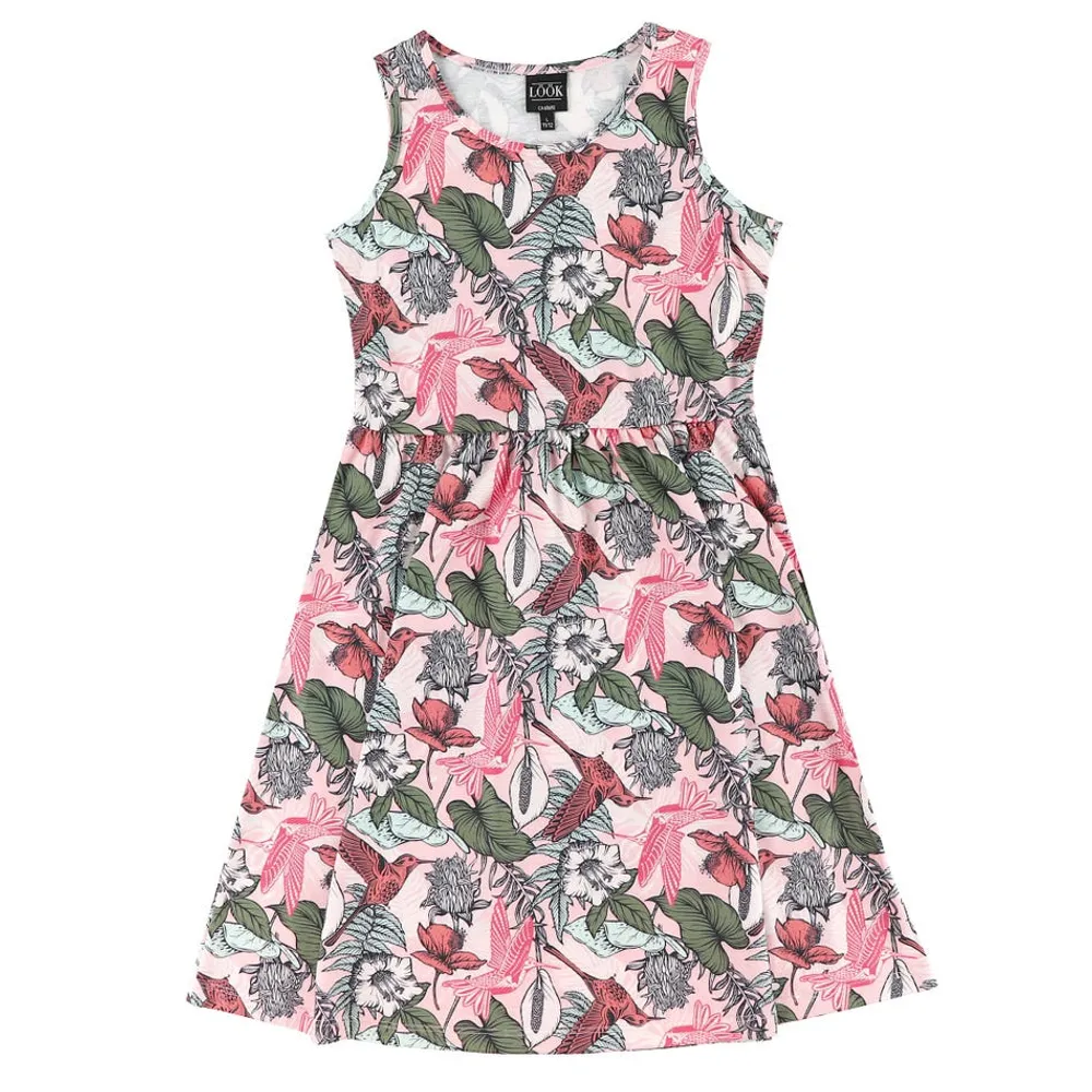 Tropical Colibri Dress 7-14y