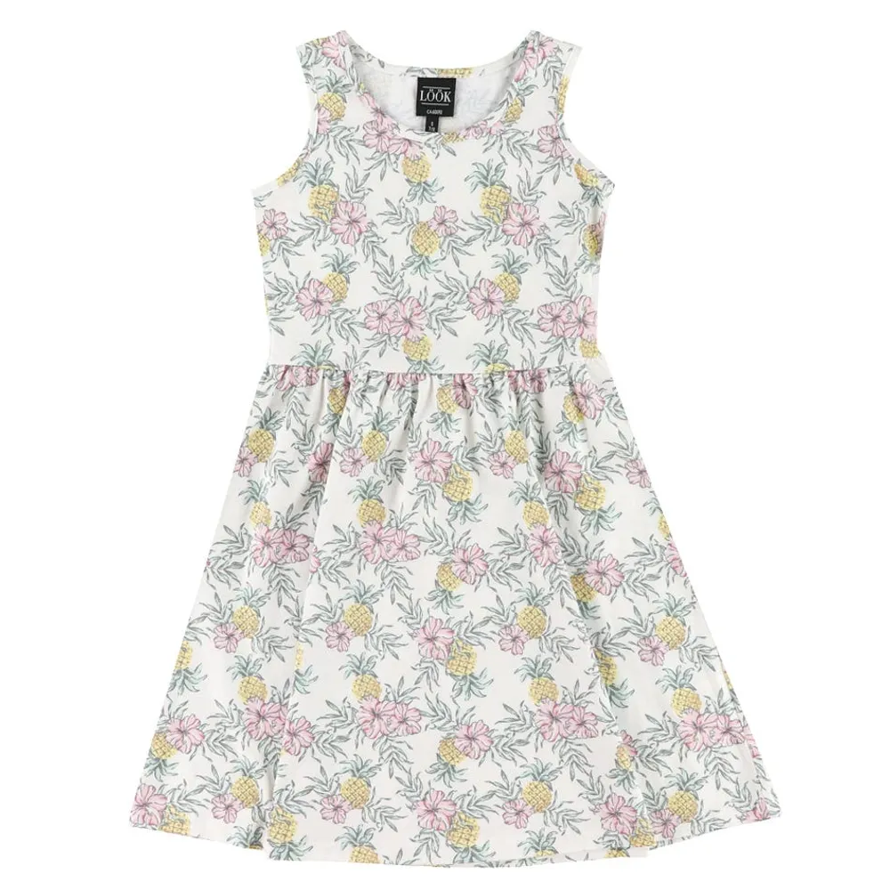 Tropical Pineapple Dress 7-14y