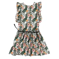 Tropical Frill Dress 7-14y