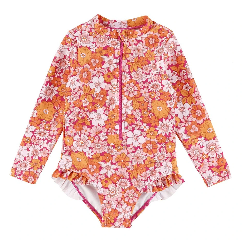 Maillot UV Fleurs Retro 3-24mois