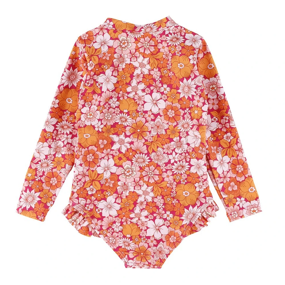 Maillot UV Fleurs Retro 3-24mois