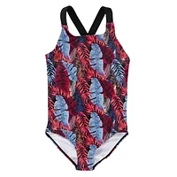 Palm Leaves AOP UV Swimsuit 2-14y