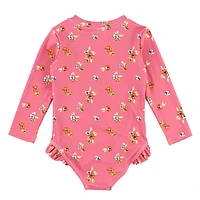 Rib Flowers Swimsuit 3-24m