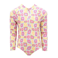 Groovy Flowers Long Sleeves Swimsuit 2-14y