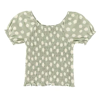 Dreamer Printed Sage Top 7-14y